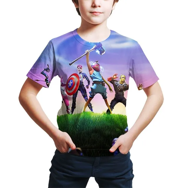 Men's T-shirt with stylish Fortnite printing