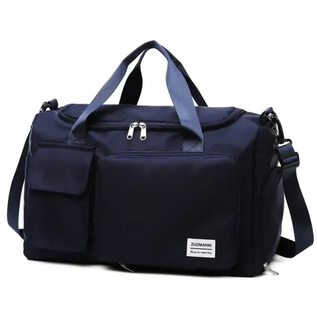 Travel bag with large capacity, shoe compartment and sports bag for women