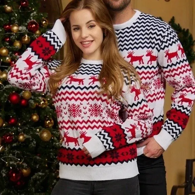 Christmas sweater for couples - loose and comfortable for women and men