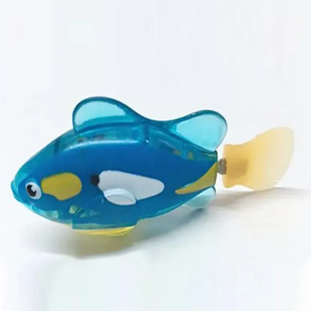 Pește simulat robotic luminescent - jucărie interactivă pentru pisici și copii, ornament pentru acvariu