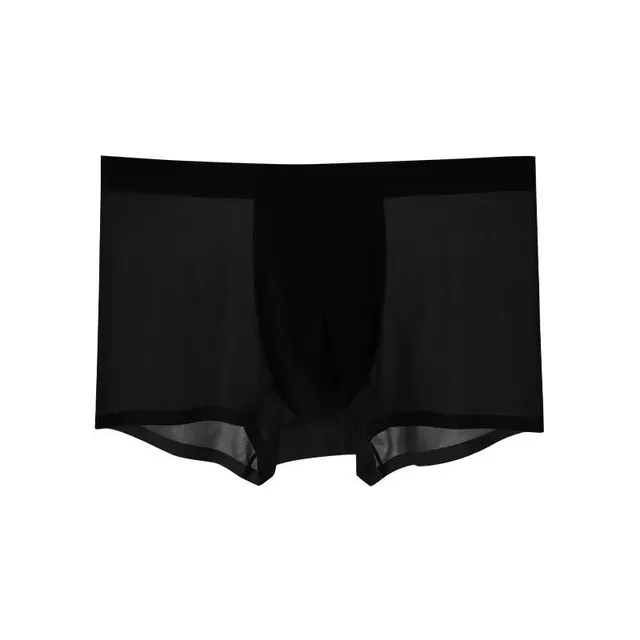 Men's single color antibacterial seamless boxers