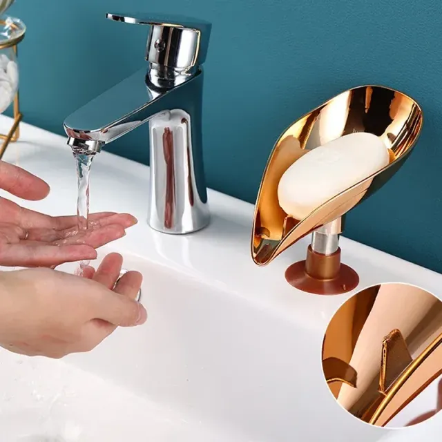Luxusné mydlo so zlatým listom s odtokom