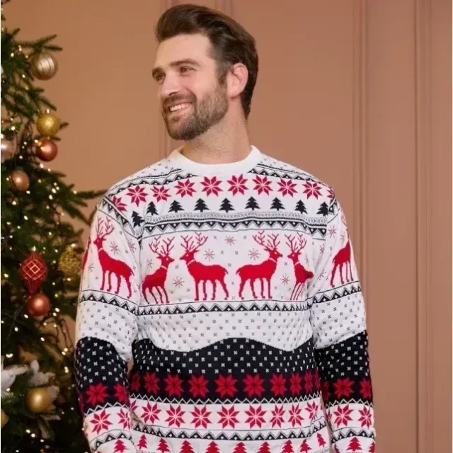 Christmas sweater for couples - loose and comfortable for women and men