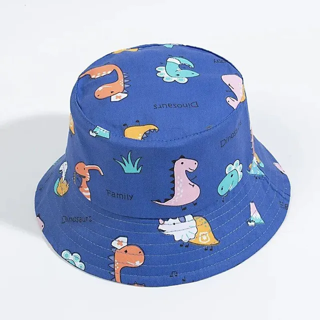 Șapcă de pescar cu imprimeu de dinozauri desenați pentru băieți și fete - o șapcă de vară drăguță pentru copii, șapcă panamă pentru copii, șapcă de soare, baretă