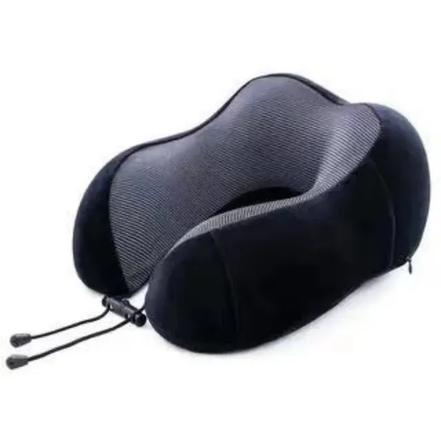 Anatomical neck cushion made of memory foam - soft travel pillow for sleeping in the plane and caring for the cervical spine