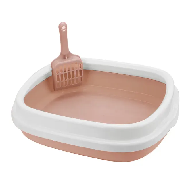 Cat toilet 1 set - training sand box for cats and dogs with scoop, toilet lounge, grab bowl, toilet for dogs