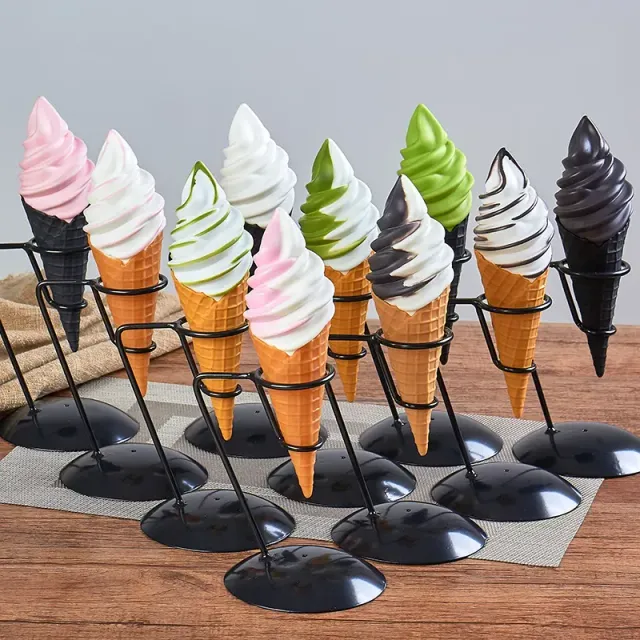 Simulated shining DIY ice cream cone made of plastic