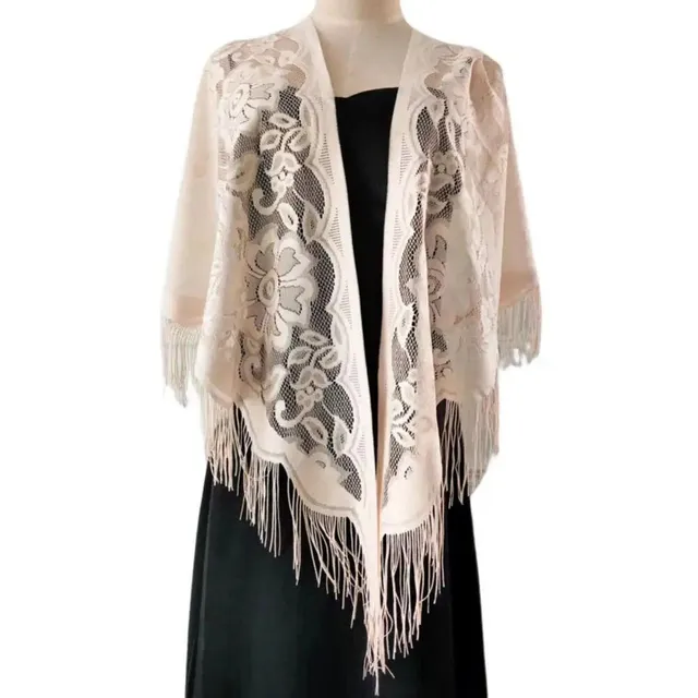 Fashion beach scarf - transparent beach bedspread with UV protection with floral printing