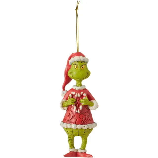 Christmas decoration of the green Grinch to hang on the Christmas tree - different variants