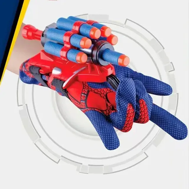 Kinder Action Superhelden-Handschuh mit Munition - Spiderman-Motiv