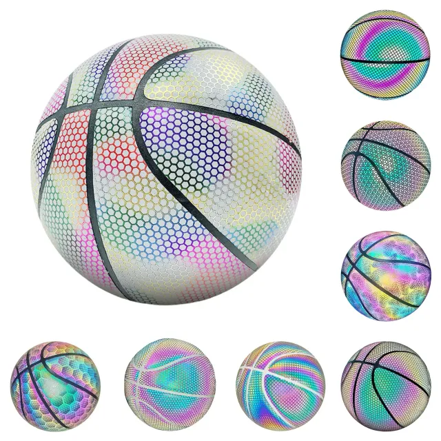 Reflective durable basketball for kids at night games