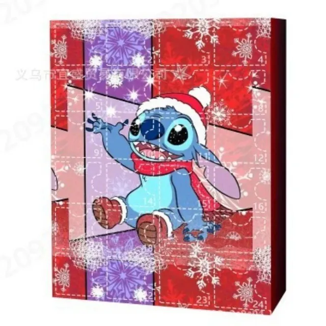 Calendarul de advent de Crăciun cu figurinele preferate Lilo și Stitch