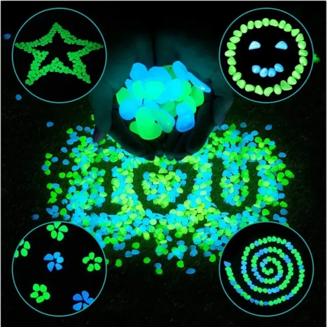 100 ks Osvetľovacie kamene pre záhradu, chodník, akvárium alebo terárium