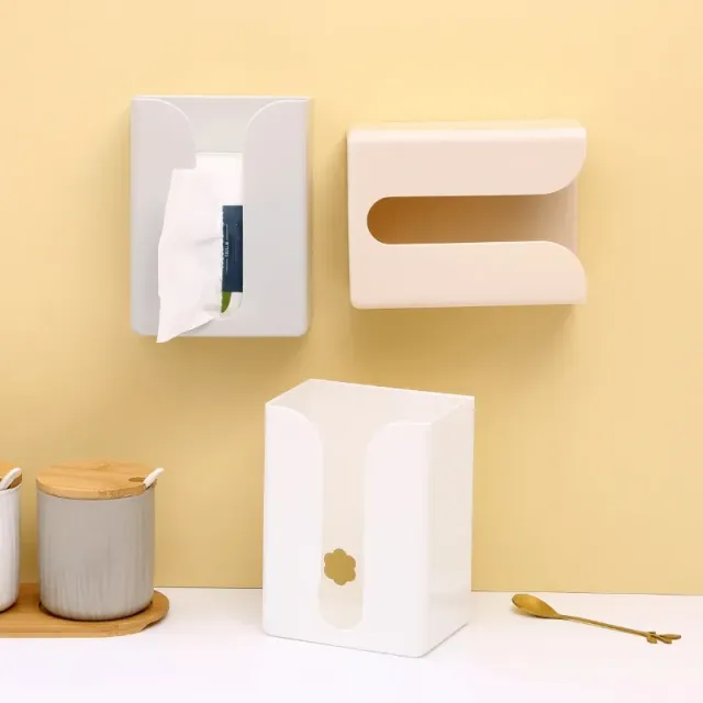 Hanging holder for paper handkerchiefs without drilling for living room