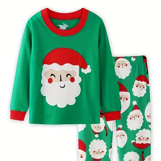 Christmas pajama set with long sleeve for girls for winter