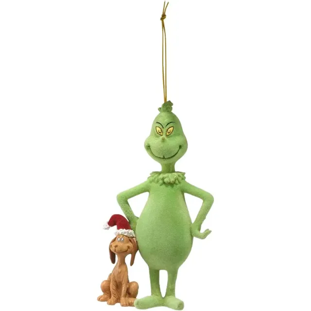 Christmas decoration of the green Grinch to hang on the Christmas tree - different variants