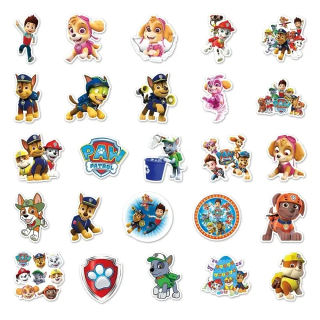 Set de autocolante cu diverse motive din desenele animate preferate Tlapková patrola - Paw Patrol