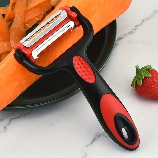 3v1 Rotary scraper with stainless steel blade for vegetables, carrots and fruit