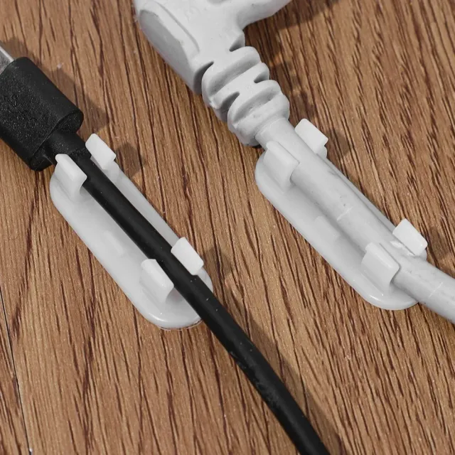 10 bucăți cleme autoadezive pentru cabluri pentru calculator de birou și perete - suport mini pentru cabluri pentru organizarea și fixarea cablurilor de rețea