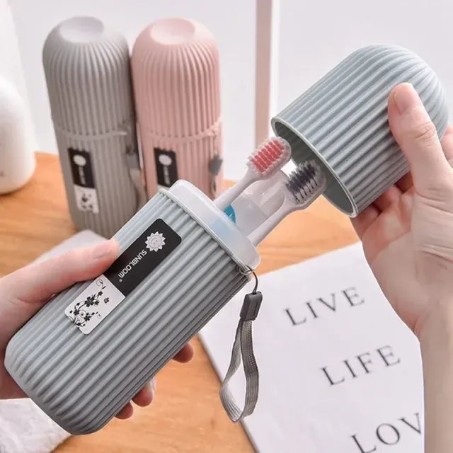 Portable toothpaste case and toothbrush