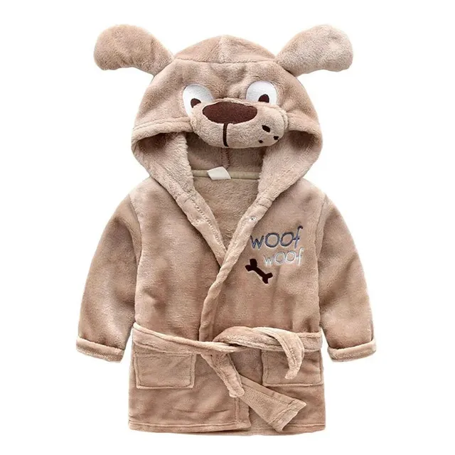 Children's soft and soft robe in animal motive - different species