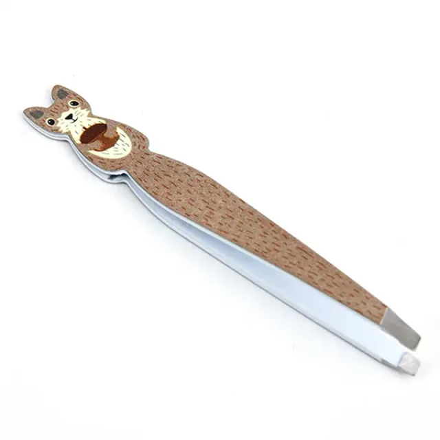 Design tweezers not only on eyebrows with the motif of cute animals - more variants