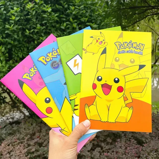 Children's lined notebook with the theme of the popular Pokemon Pikachu