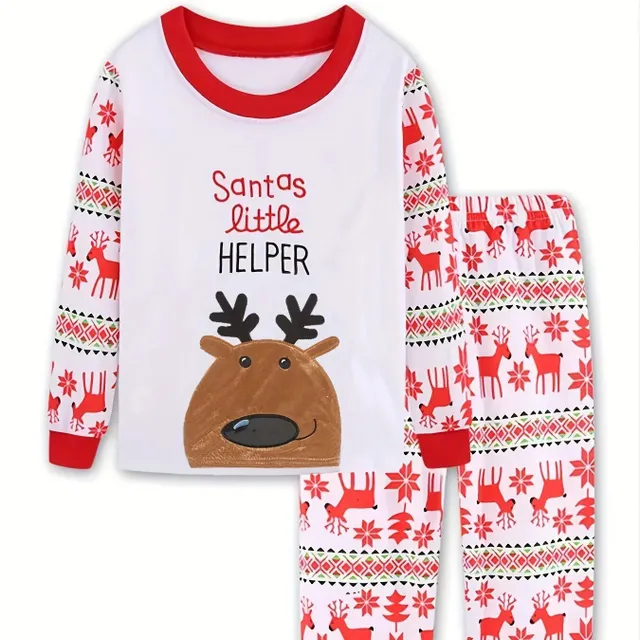 Christmas pajama set with long sleeve for girls for winter