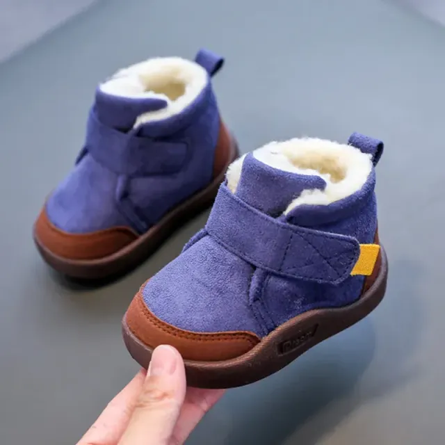 Bottes d'hiver pour filles avec doublure en peluche et semelle souple