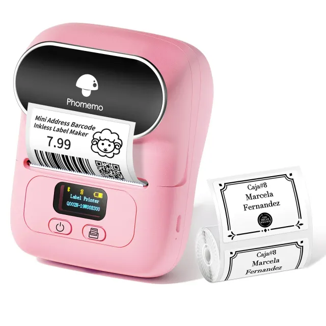Portable M110 label thermal printer with Bluetooth for printing price tags and barcode