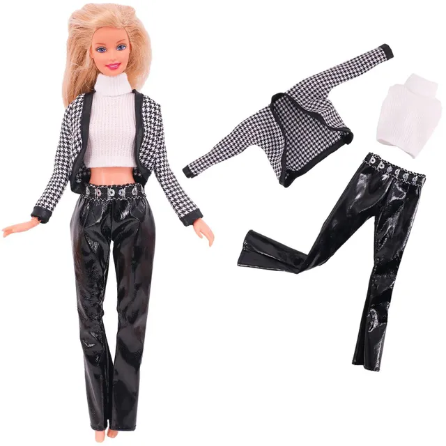 Set of 5 pieces of fashionable clothes and accessories for Barbie dolls