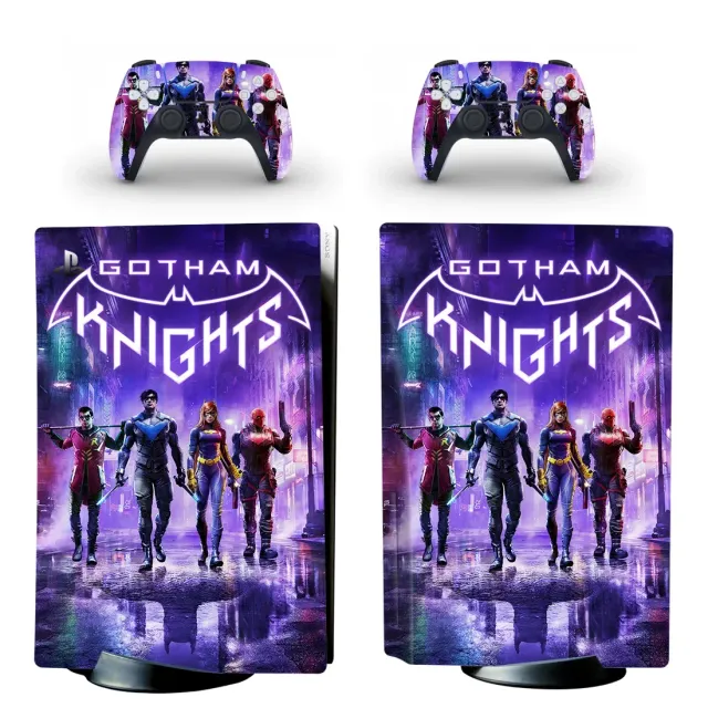 Trendy nálepky na PS5 a jeho ovládače v témach Gotham Knights