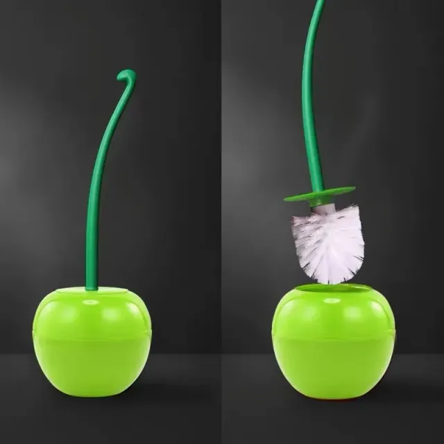 Cherry toilet whore and holder, toilet cleaning kit with long handle
