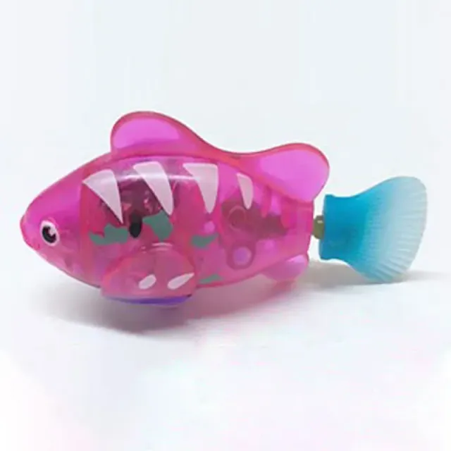Pește simulat robotic luminescent - jucărie interactivă pentru pisici și copii, ornament pentru acvariu