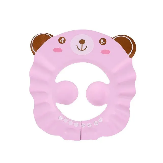 Children's adjustable shower cap with ear protection for safe hair washing