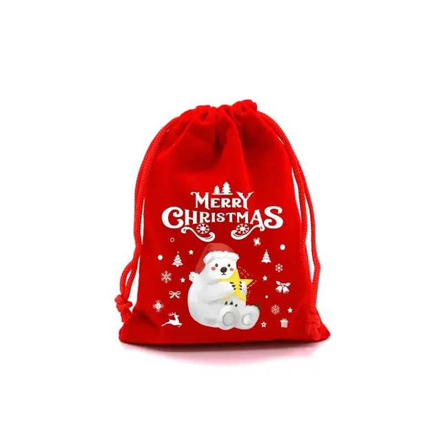 4 gift cute bags for children with popular Christmas motif