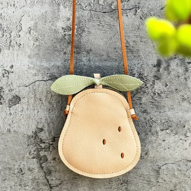 Baby mini crossbody purse with motif pumpkin / pears / ladybugs