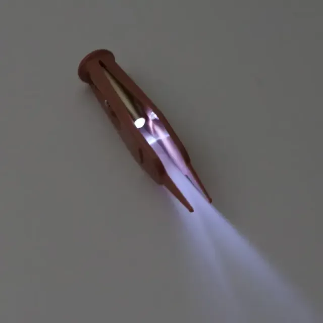 Čistící pinzeta pro miminka s světýlkem na baterku na čištění uší, pupíku a nosu
