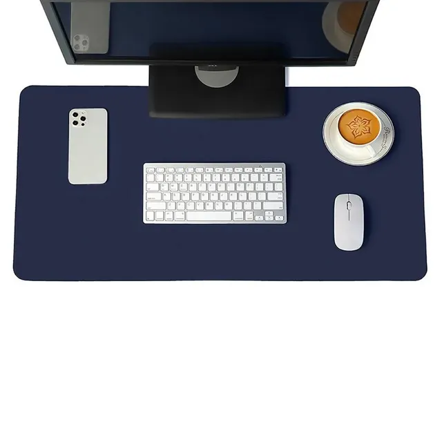 Table mat made of artificial leather - large mouse mat, keyboard and other office supplies