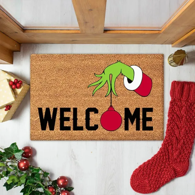 Felpudo navideño antideslizante y lavable 40x60 cm para puertas de entrada