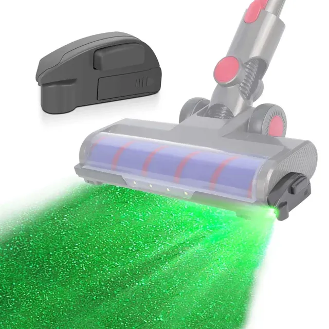 LED lighting for vacuum cleaner with dust detection