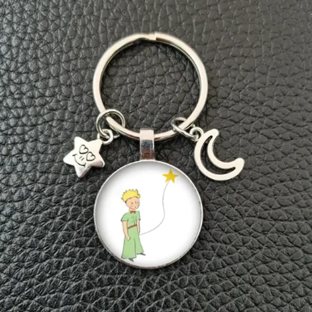 Favourite silver keychain with theme of Little Prince and Fox