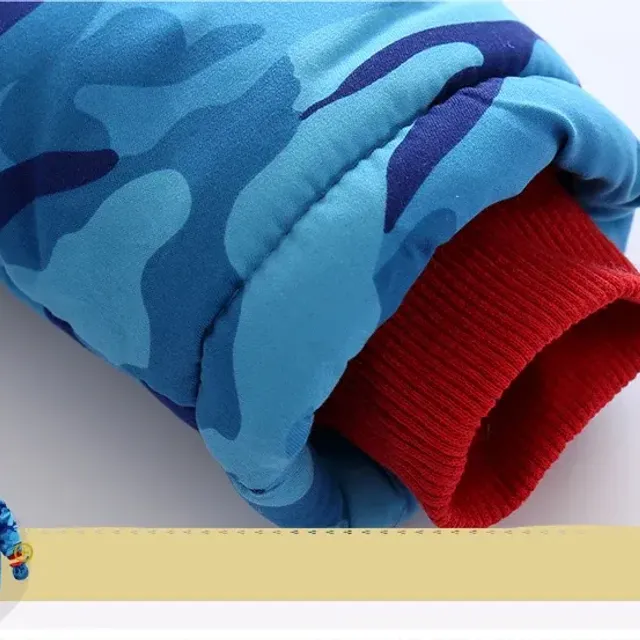 Combinezon de iarnă pentru nou-născuți și copii mici cu glugă și mănuși