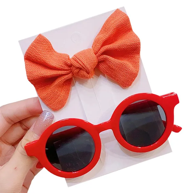 Children's sunglasses and headband for girls - light sunglasses with sun protection for toddlers, outdoor beach holiday accessories