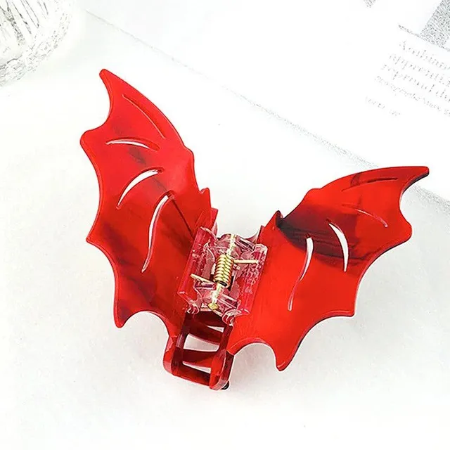 Women's Gothic Single Color Hair Clip in Bat Shape