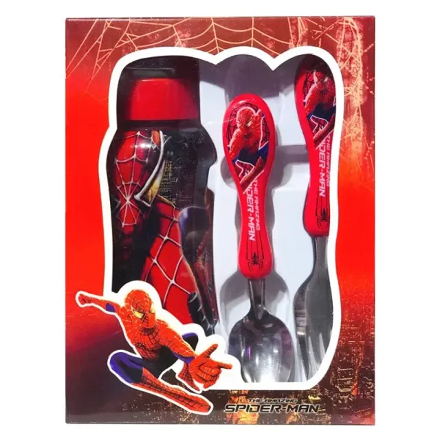 Set of children's kitchen utensils with Spider-man motifs