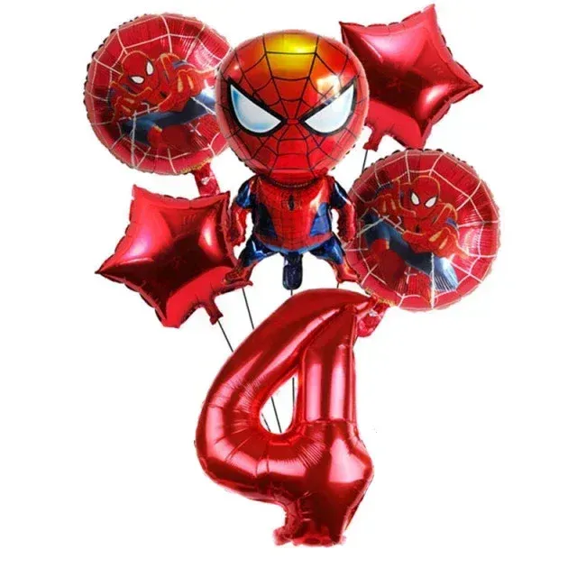 Set di accessori e palloncini per il compleanno con motivi del popolare eroe Spider-man