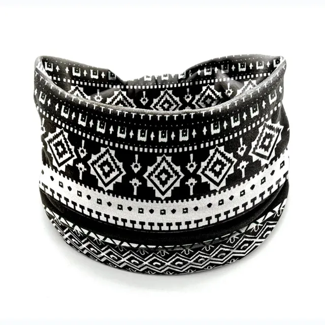 Women's wide cotton elastic headband - boho hat