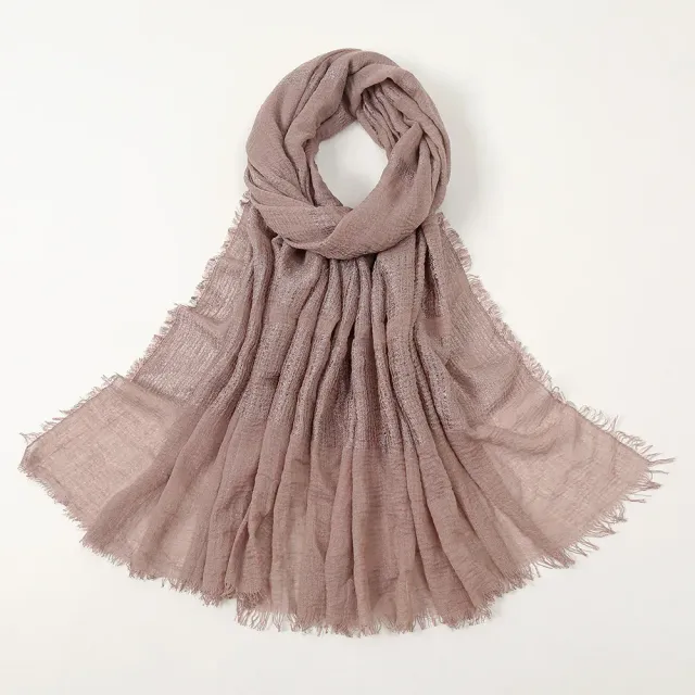 Women's autumn/winter cotton scarf, single colour and in size 90x180 cm