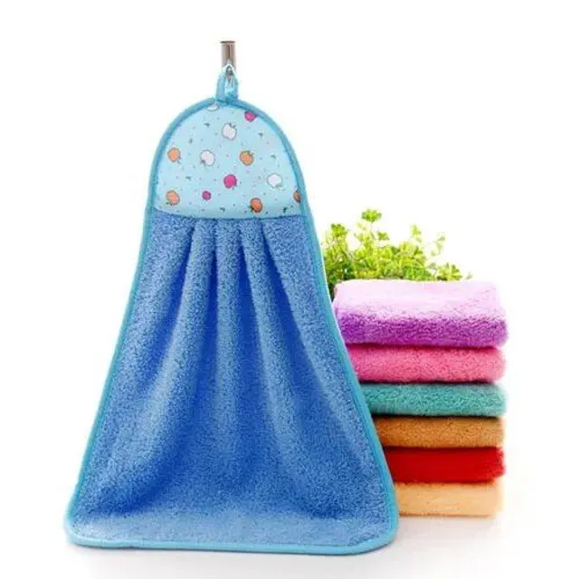 Soft absorption cloth for hands and utensils with hanging possibility, kitchen accessories